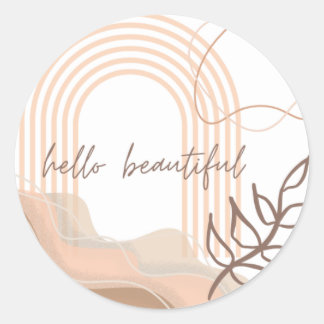 Bonjour beau sticker vinyle abstrait