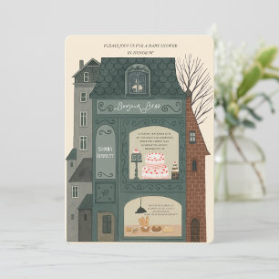 Bonjour Bebe Baby Shower  Invitation