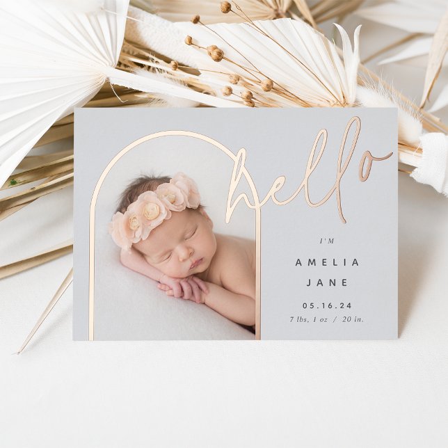Bonjour bébé | Faire-part de naissance de rempliss (Créateur téléchargé)