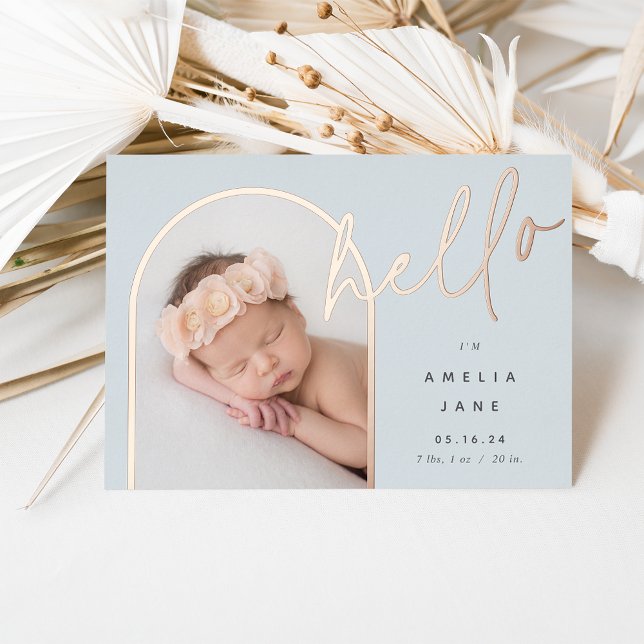 Bonjour bébé | Faire-part de naissance de rempliss (Créateur téléchargé)