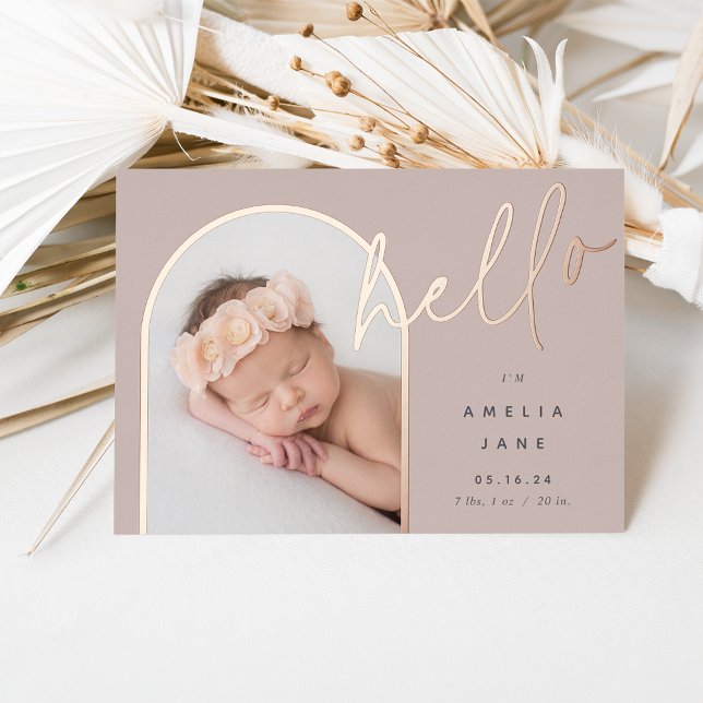 Bonjour bébé | Faire-part de naissance de rempliss (Créateur téléchargé)