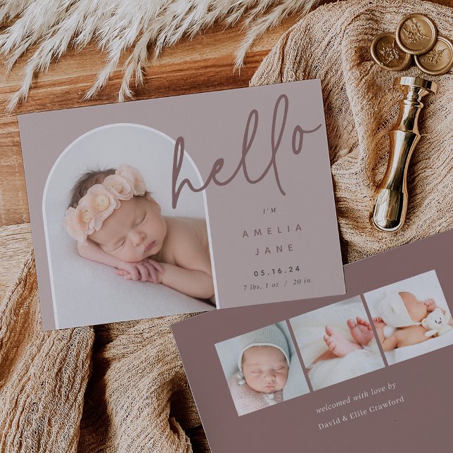 Bonjour bébé | Faire-part de naissance photo (Créateur téléchargé)