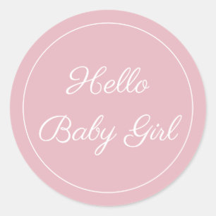 Bonjour Bébé Fille Nouveau Bébé Sticker