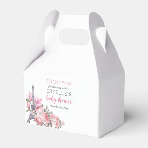 Bonjour Bebe Floral French Baby Shower Favor Box