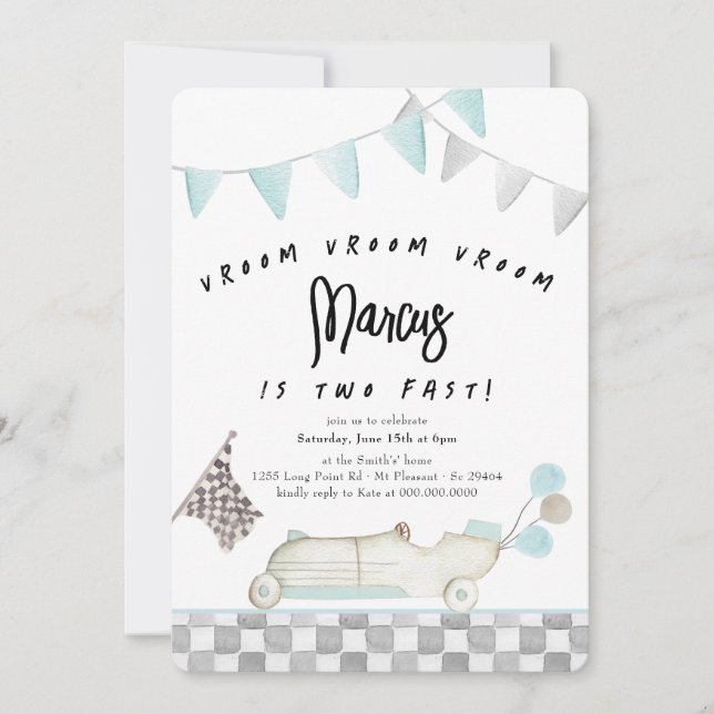 Bonjour Bebe French Penguin Neutral Baby Shower  I Invitation (Front)