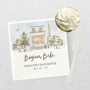 Bonjour Bebe Paris French Baby Shower Napkin