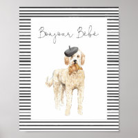 Bonjour Bebe Paris French Baby Shower Sign