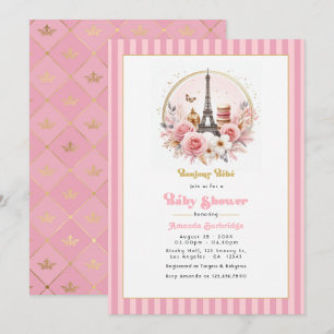 Bonjour Bébé Parisian Baby Shower Invitation