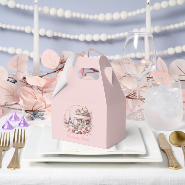 Bonjour Bébé Parisian Chic Baby Shower Favor Box (Wedding)