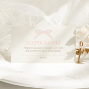 Bonjour Bébé Pink Paris Eiffel Diaper Raffle Enclosure Card
