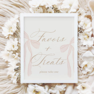 Bonjour Bébé Pink Paris Favours & Treats Sign