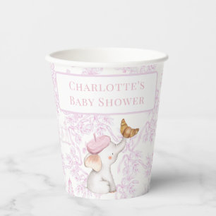Bonjour Bebe Romantic French Girl Baby Shower  Paper Cups