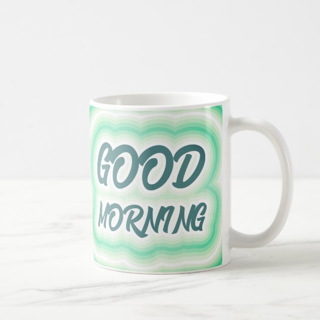 Bonjour, Belle Mug De Café De Nuit (Droite)