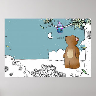 Bonjour Bird a dit M. Bear - affiche