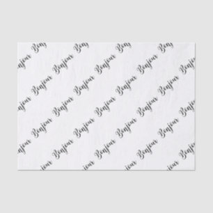 Bonjour-blackText Tissue Paper