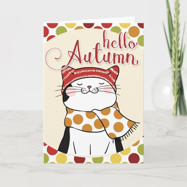 Bonjour Carte d'automne - belle saison d'automne K (Devant)
