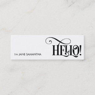 Bonjour ! Carte de visite blanc