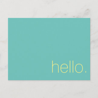 Bonjour, Carte postale.
