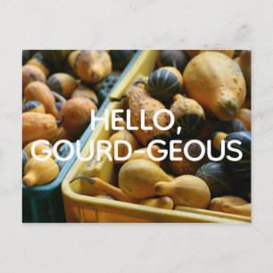 Bonjour, Carte postale gourde