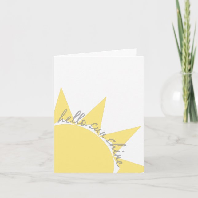 bonjour carte pour notes de soleil (Devant)