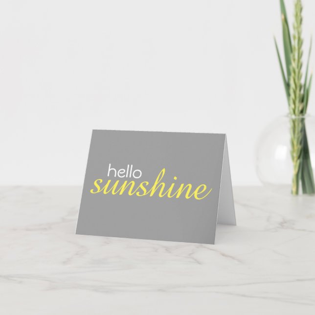 "Bonjour cartes pour notes de soleil" (blanc à (Devant)