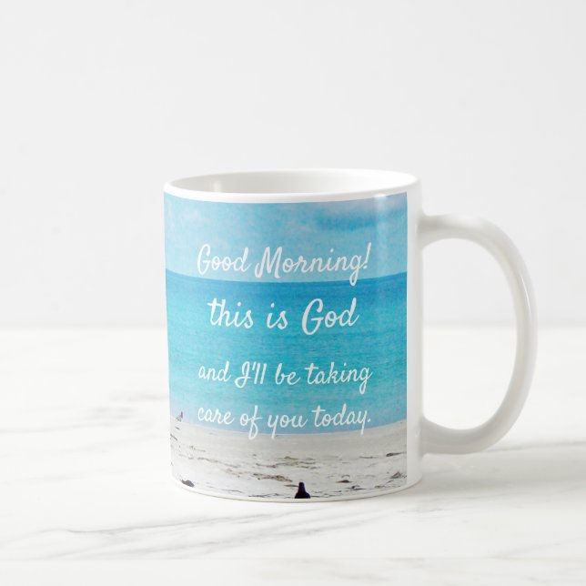 "Bonjour, c'est Dieu" Café Mug (Droite)
