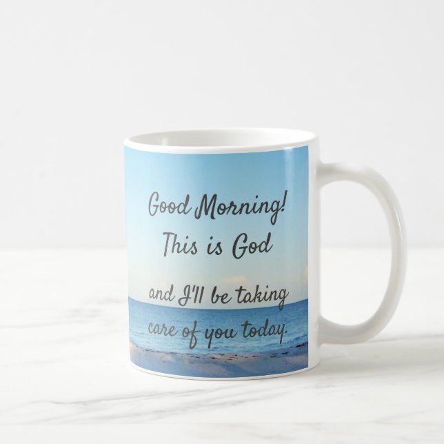 "Bonjour, c'est Dieu" Café Mug (Droite)