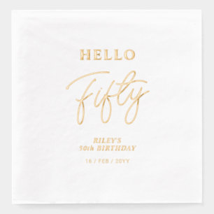 Bonjour Cinquante   Écriture Moderne Fête d'annive
