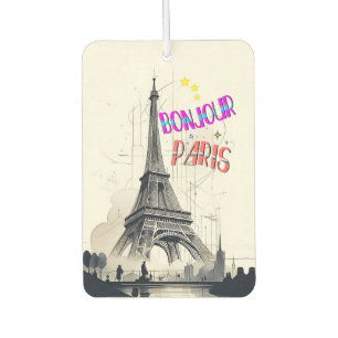 Bonjour Colourful Paris Air Freshener