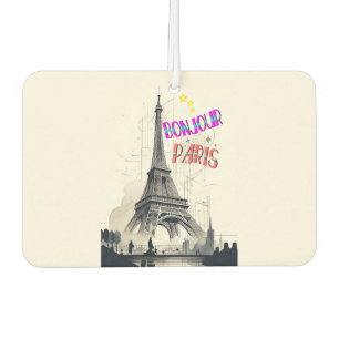 Bonjour Colourful Paris Air Freshener