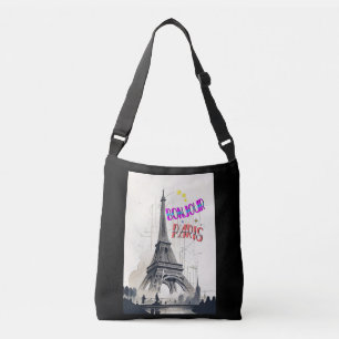Bonjour Colourful Paris Crossbody Bag