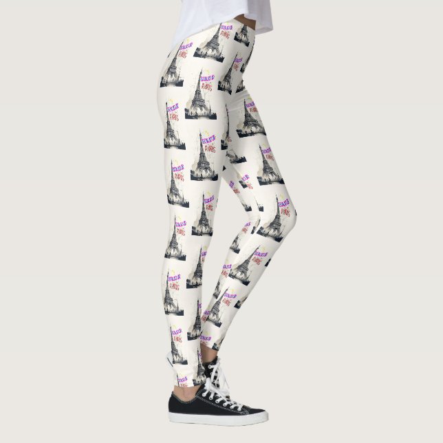 Bonjour Colourful Paris Leggings (Right)