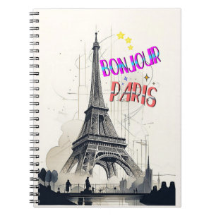 Bonjour Colourful Paris Notebook
