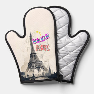 Bonjour Colourful Paris Oven Mitt