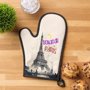 Bonjour Colourful Paris Oven Mitt