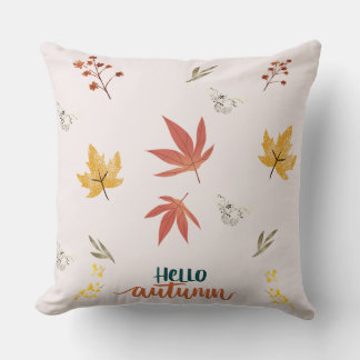 Bonjour Coussin de Lancement d'Automne – Feuilles