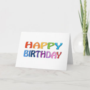 BONJOUR D'ANNIVERSAIRE 3D comme une carte de voeux