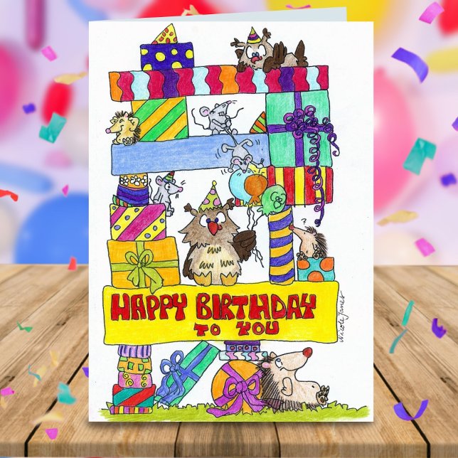 BONJOUR D'ANNIVERSAIRE Carte de voeux par Nicole J (Créateur téléchargé)