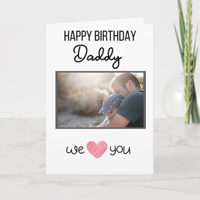 BONJOUR D'ANNIVERSAIRE DE LA CARTE DADDY PHOTO ET  (Devant)