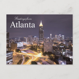Bonjour de Atlanta Georgia Skyline Carte Postale
