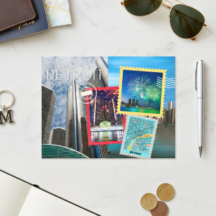 Bonjour De Detroit Carte Postale