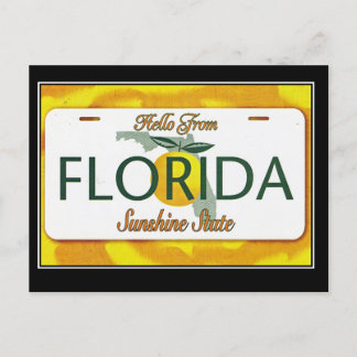 Bonjour de Floride Carte Postale de Voyage Vintage