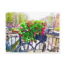 Bonjour de la carte postale d'Amsterdam