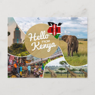 Bonjour de la carte postale du Kenya