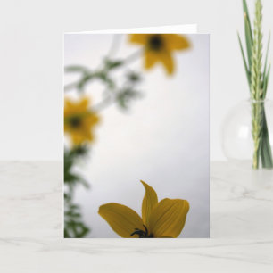 Bonjour en Jaune Floral Photographie Carte de voeu