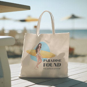 Bonjour été avec typographie Sac fourre-tout tropi