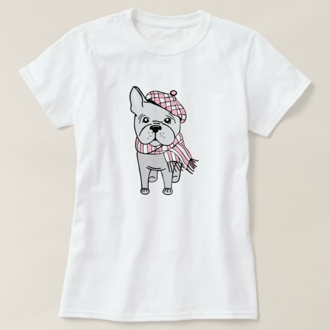 Bonjour Fancy French Bulldog T-shirt (Design devant)