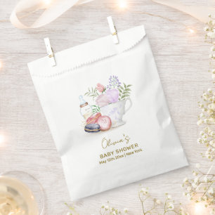 Bonjour Floral Macarons Milk Tea Baby Shower Favour Bag