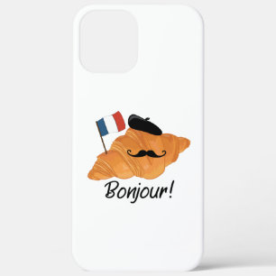 Bonjour French Croissant - France Funny Food iPhone 12 Pro Max Case