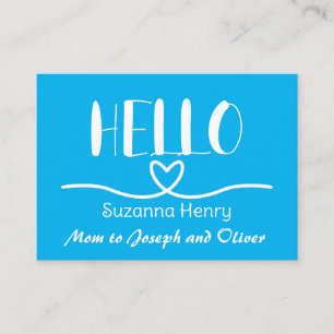 Bonjour Garçon Maman Carte de contact Maman Carte 